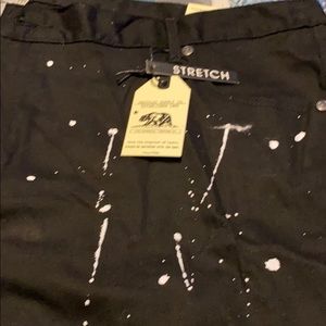 Men black and white pants